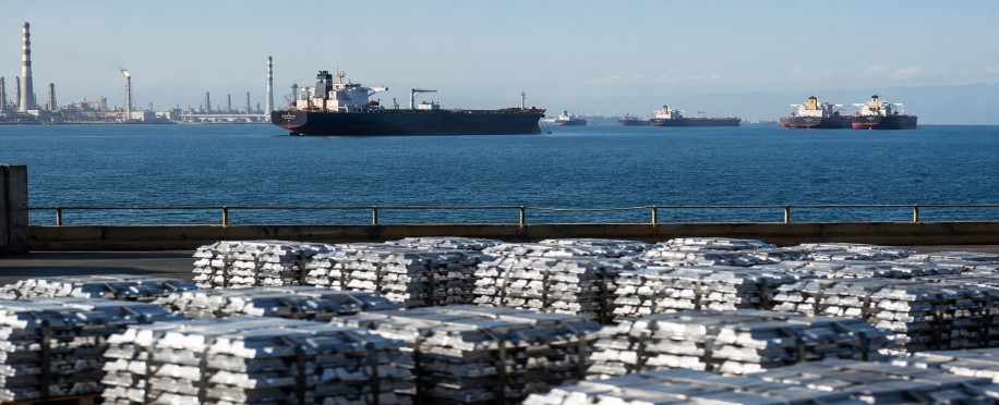 Aluminum's War Shock Reduced by Dark Transits and Chinese Supply
