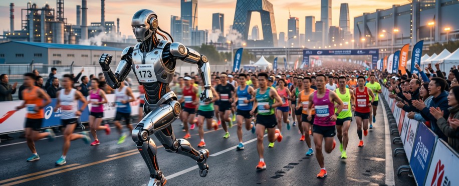 Humanoid Robots Outperform Humans in the Beijing Half-Marathon, Demonstrating Quick Progress