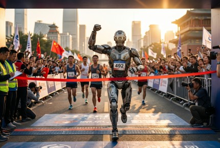Humanoid Robots Outperform Humans in the Beijing Half-Marathon, Demonstrating Quick Progress