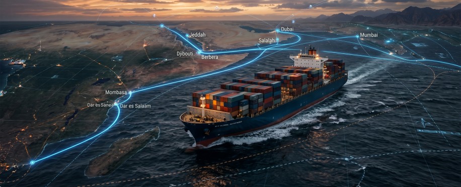 Saudi Arabia Opens a New Red Sea Shipping Route Connecting Djibouti, Salalah, & Jeddah